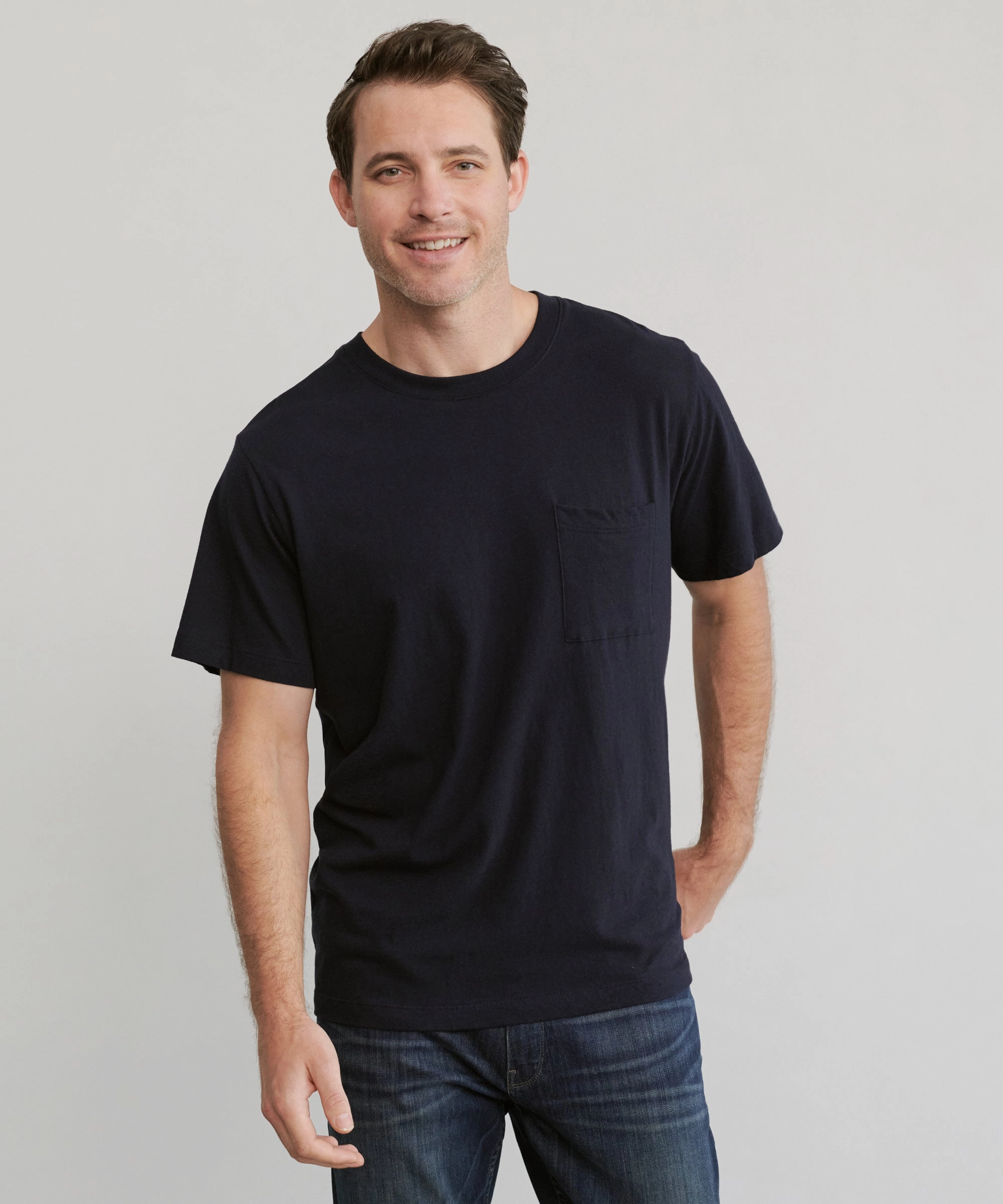 Men's Vintage Pocket Tee Water Repellent Finish Tagless Neckline