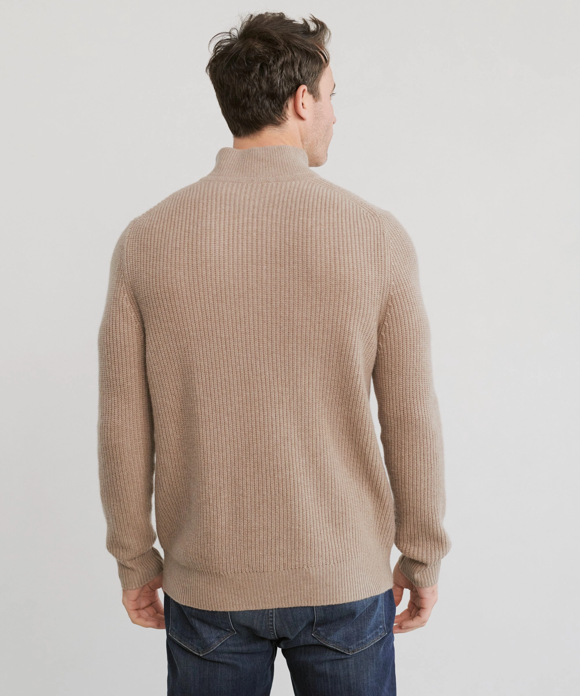 Temperature Regulating Fibers Men's Wool Half Zip