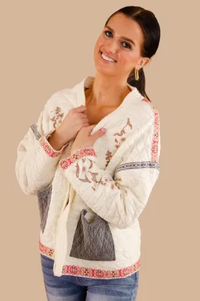 MultiPocket Configuration Lightweight Weave Mending Our Relationship Jacket