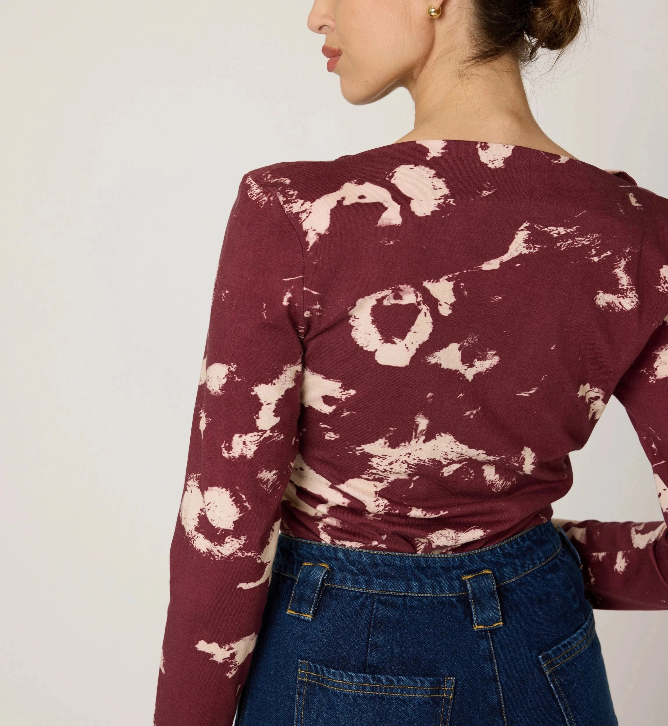 Roll Up Sleeve Design Biodegradable Fiber Gina Top | Bold Tamayo