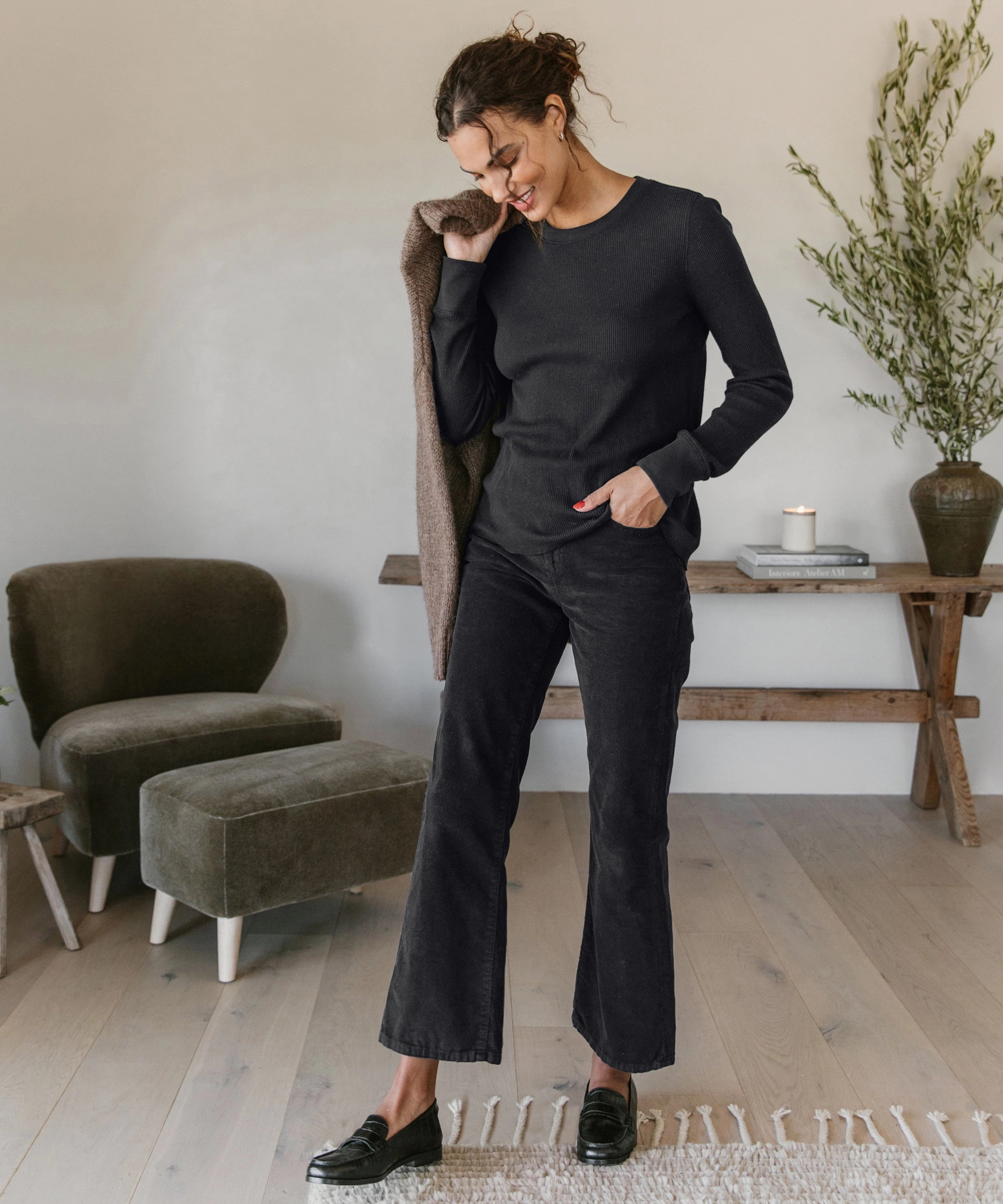 Soft touch finish Loose Flare Pant