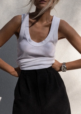 Simple Cut Sundays Danny Tank White