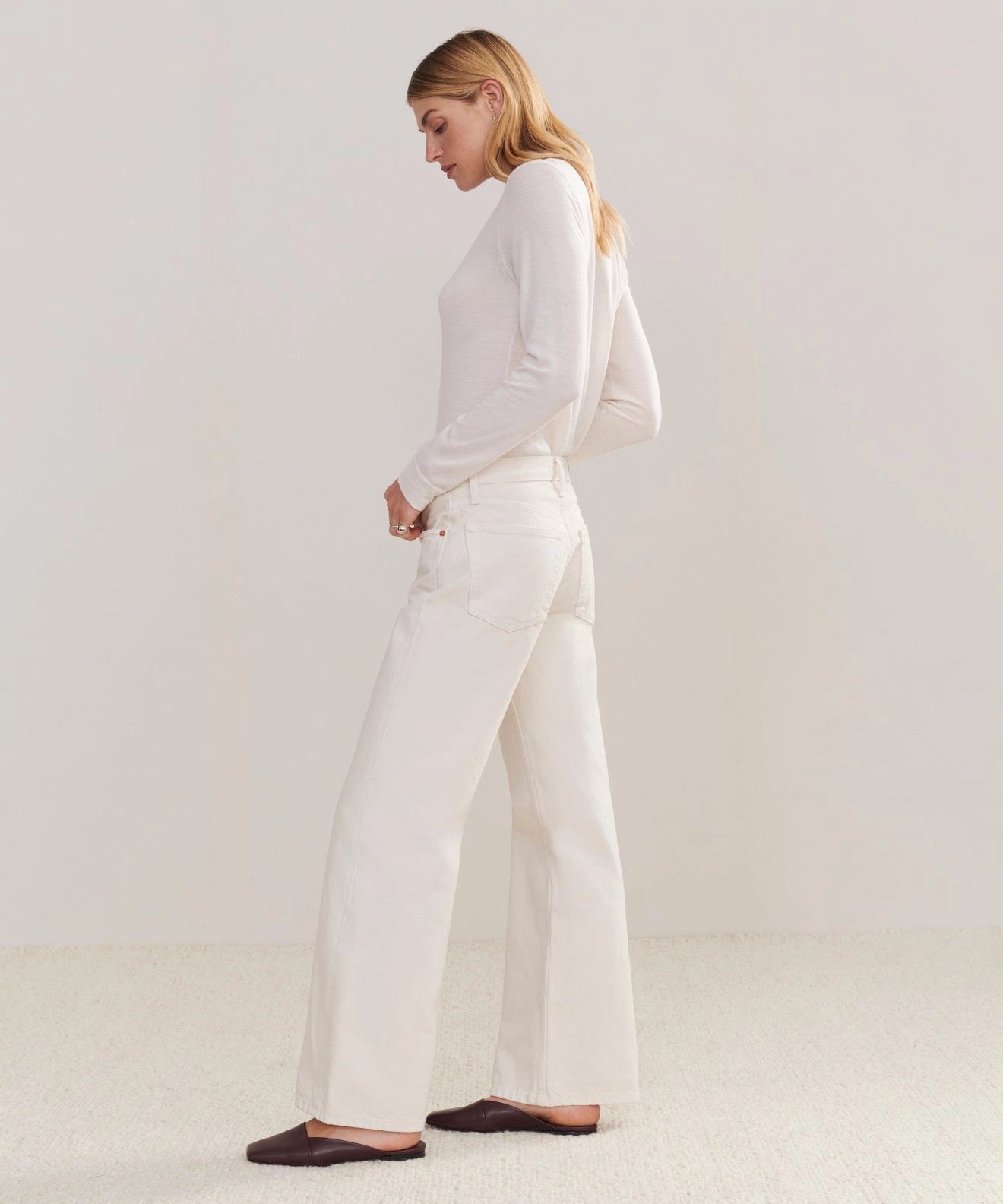 Cozy Feel Mid Rise Wide Leg