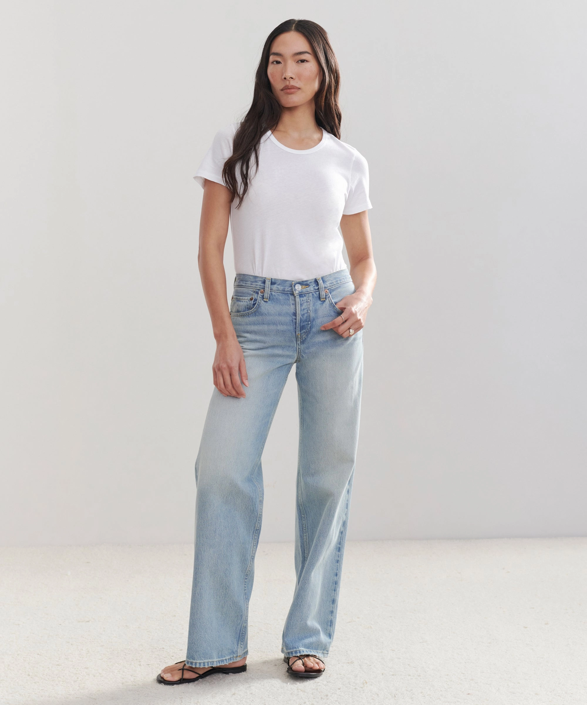 Mid Rise Wide Leg WindproofLayer All-day Flex