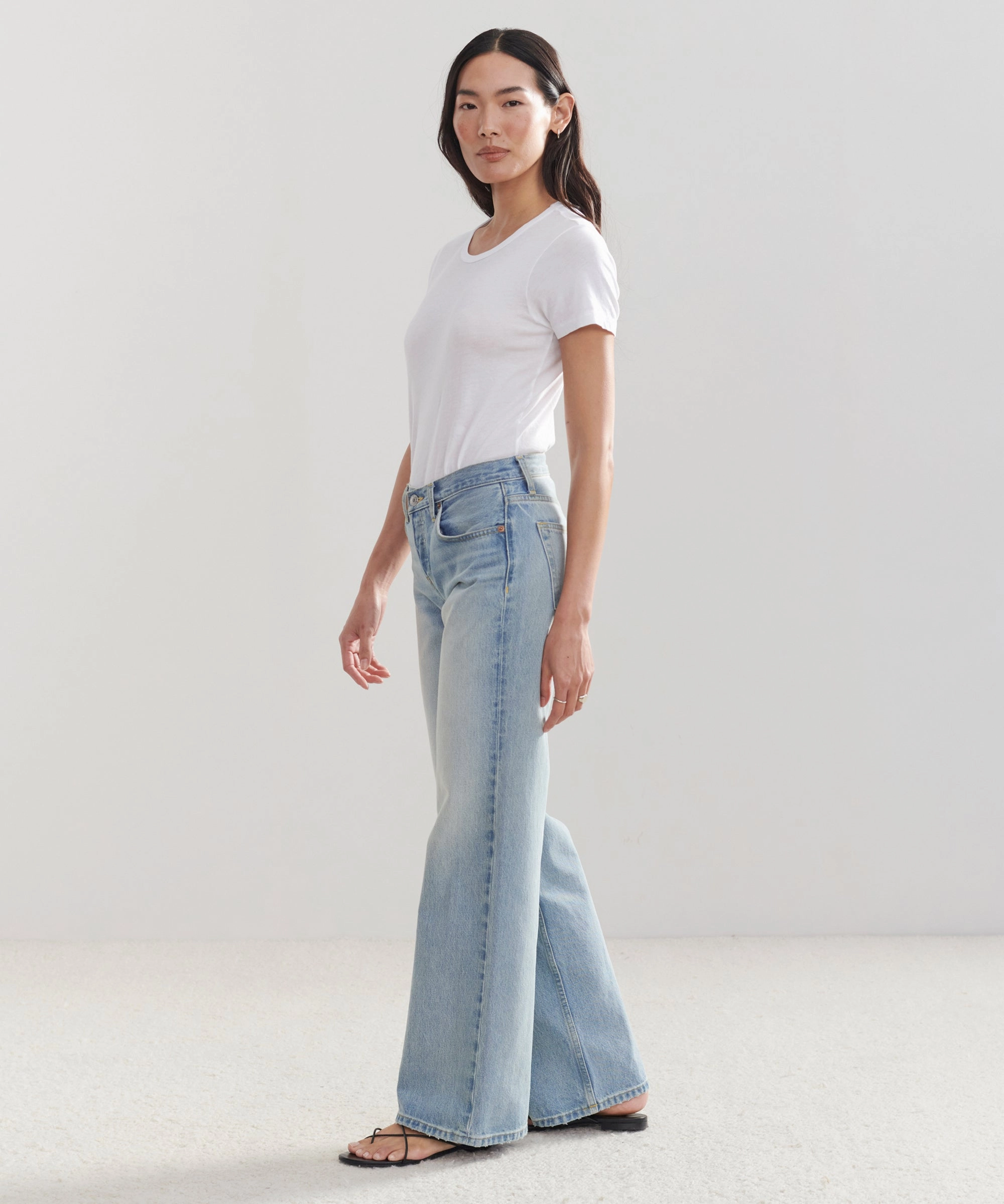 BreathableLining Ventilated Panels Mid Rise Wide Leg