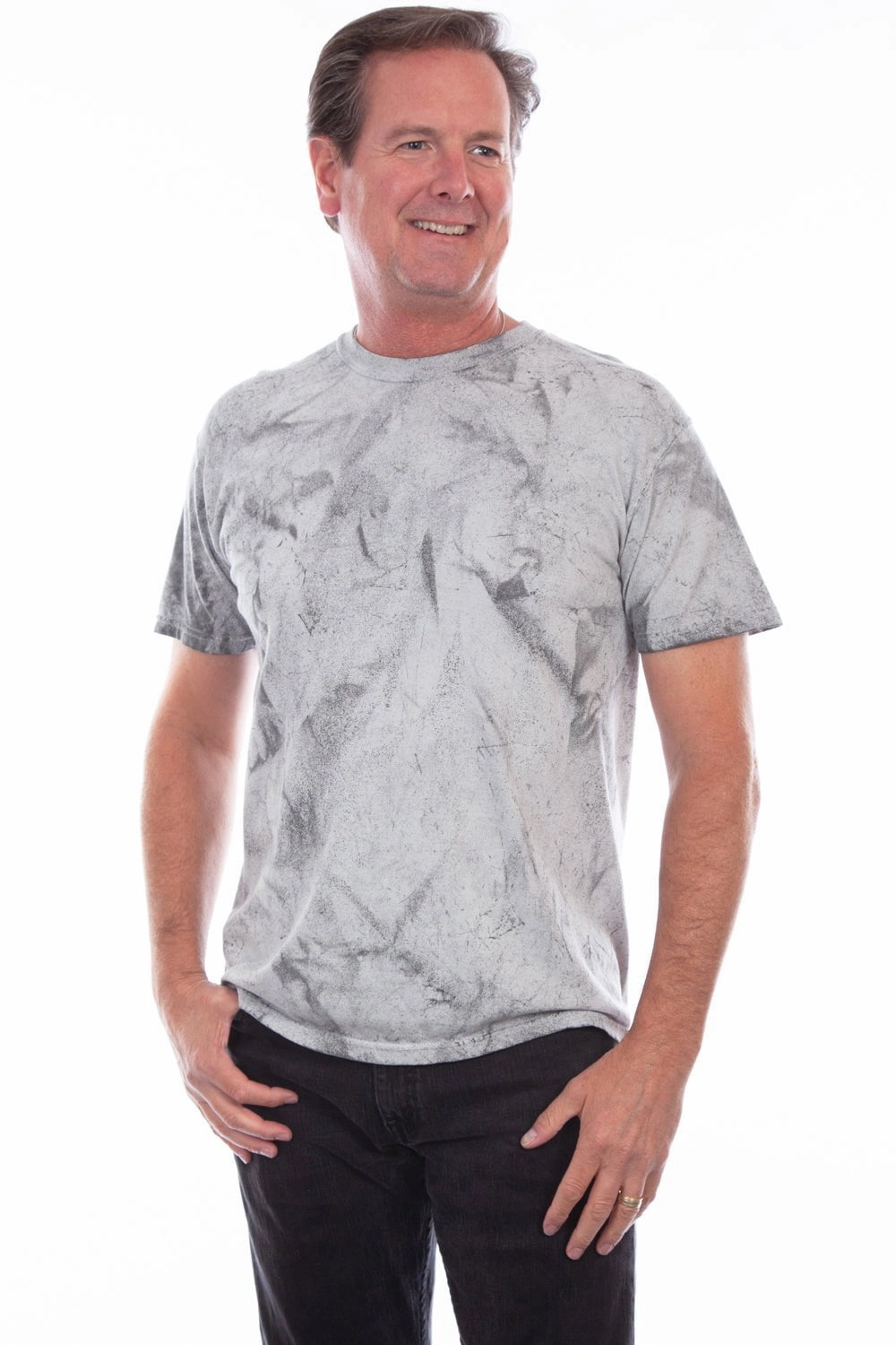 Playful Prints Scully Mens Ocean Mist Grey 100% Cotton S/S T-Shirt