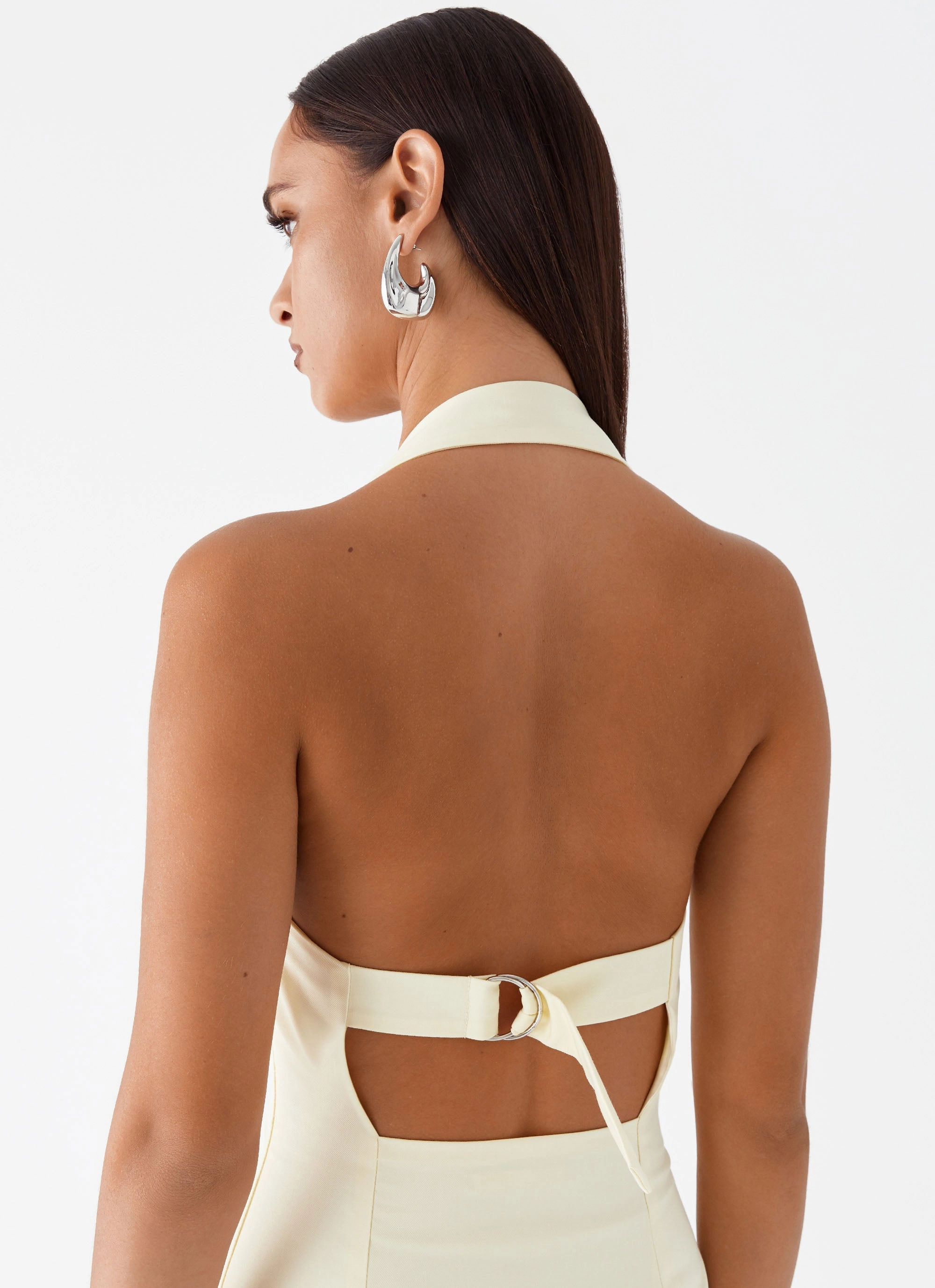 Bianca Halter Dress - Yellow Walkable Flow Breezy Mood