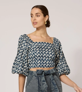 NonChafe Lining TactileWeave Agatha Top | Biarritz