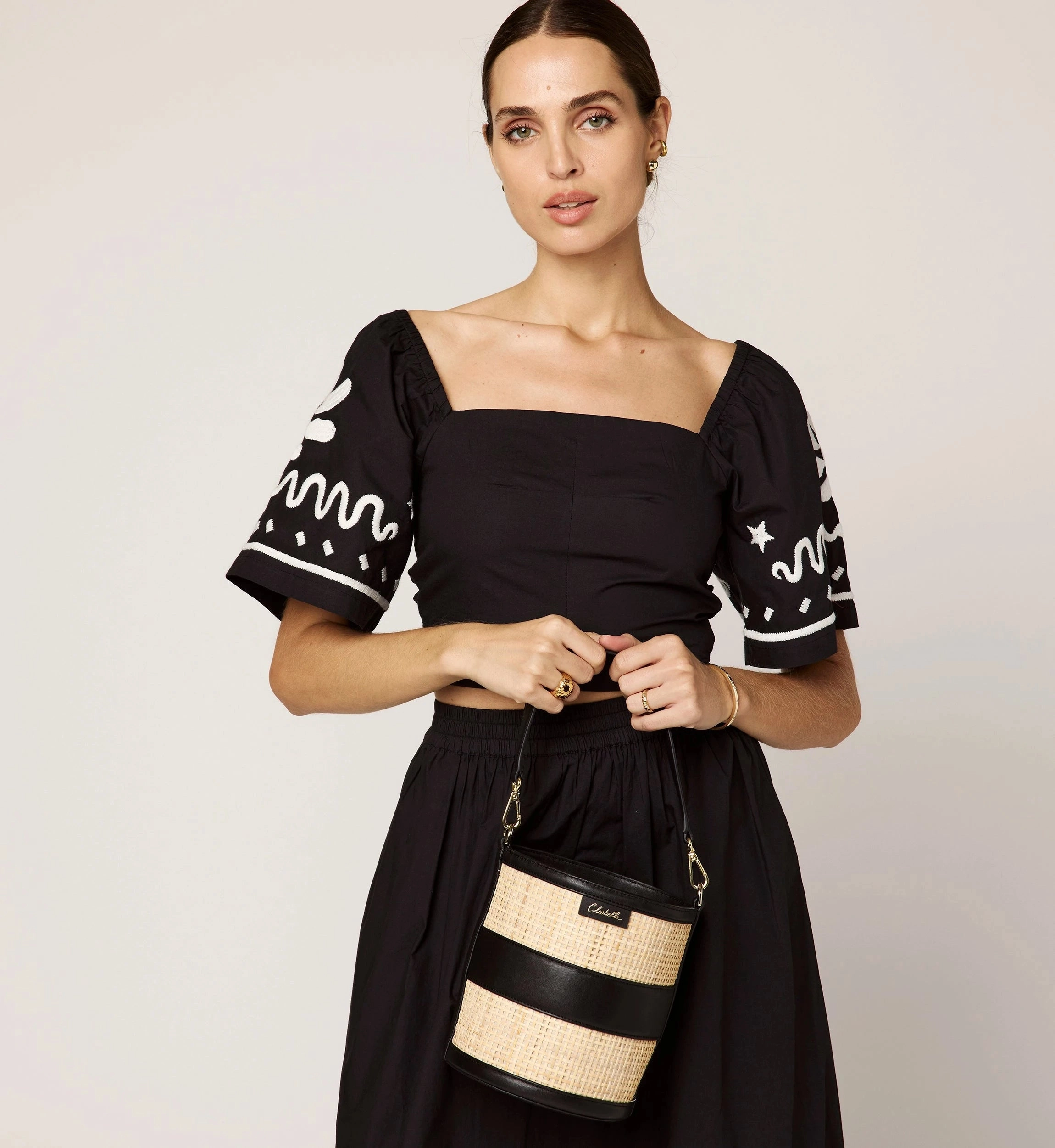 NonChafe Tag Placement Minka Top | Black/Ivory