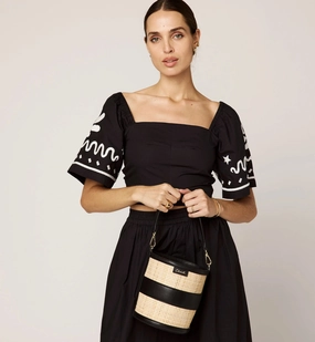 NonChafe Tag Placement Minka Top | Black/Ivory