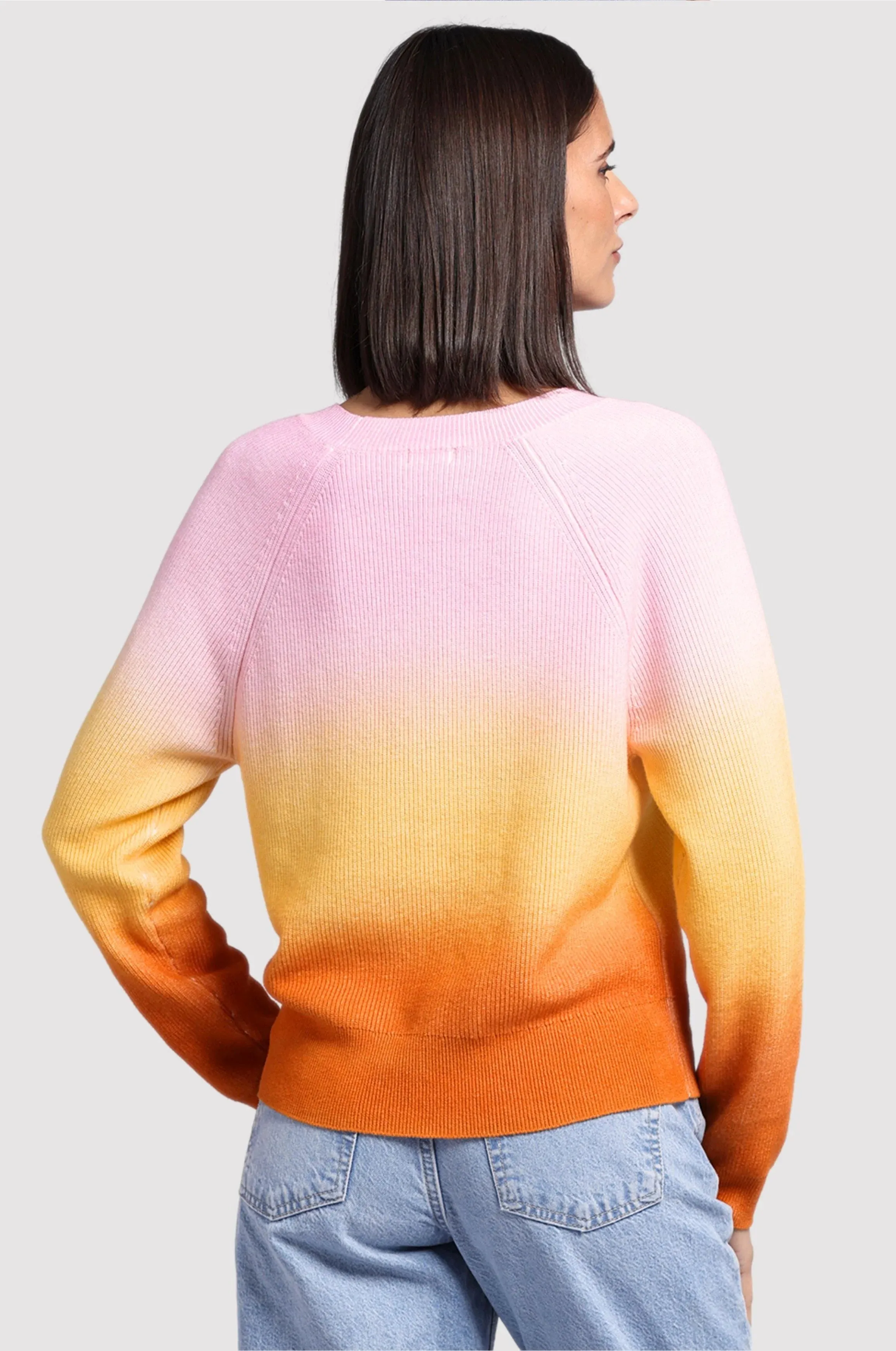 ConvertibleCollar Minnie Rose Cotton Cashmere Ombre Baby Shaker Crew