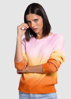 Minnie Rose Cotton Cashmere Ombre Baby Shaker Crew WrinkleFree Weave