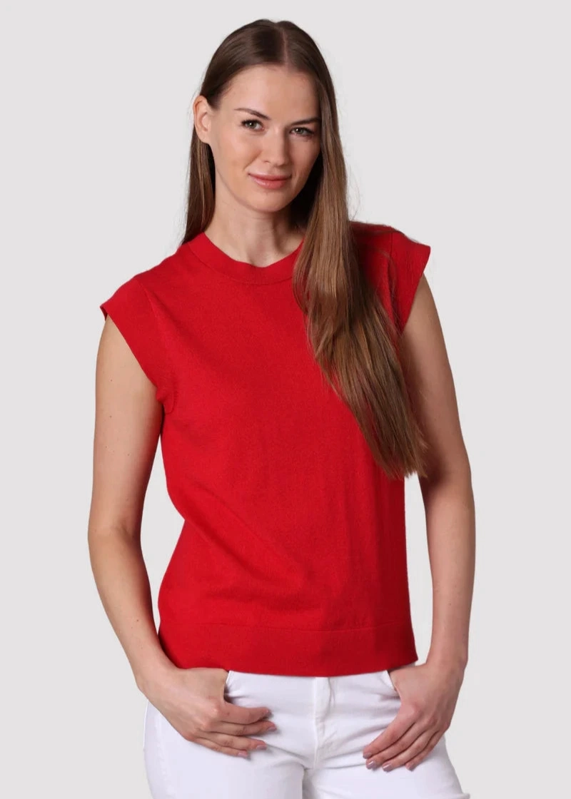 TemperatureRegulatingLining Minnie Rose Supima Cotton Cap Sleeve Crew Tank