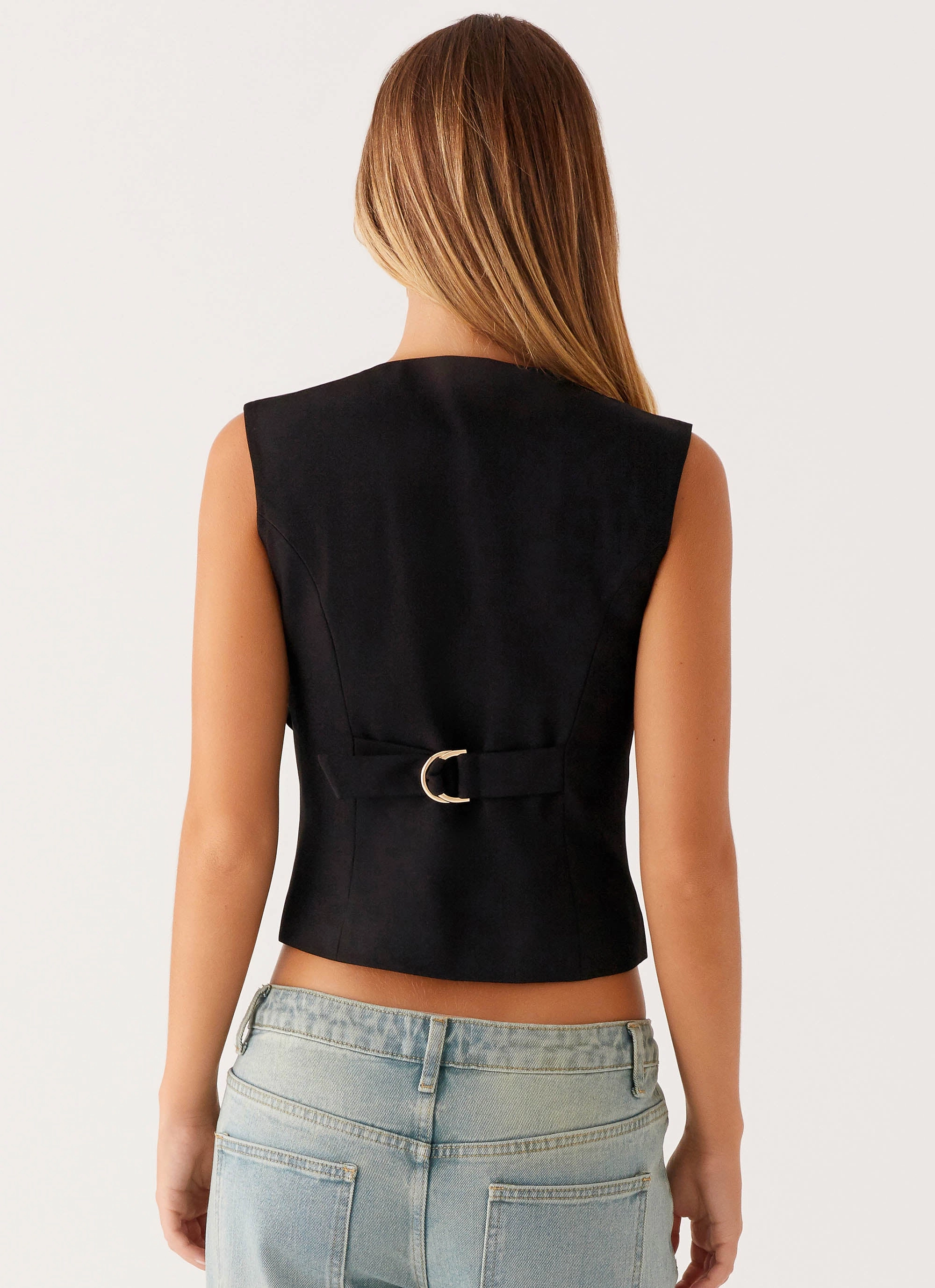 Mira Vest Top - Black SustainableBlend