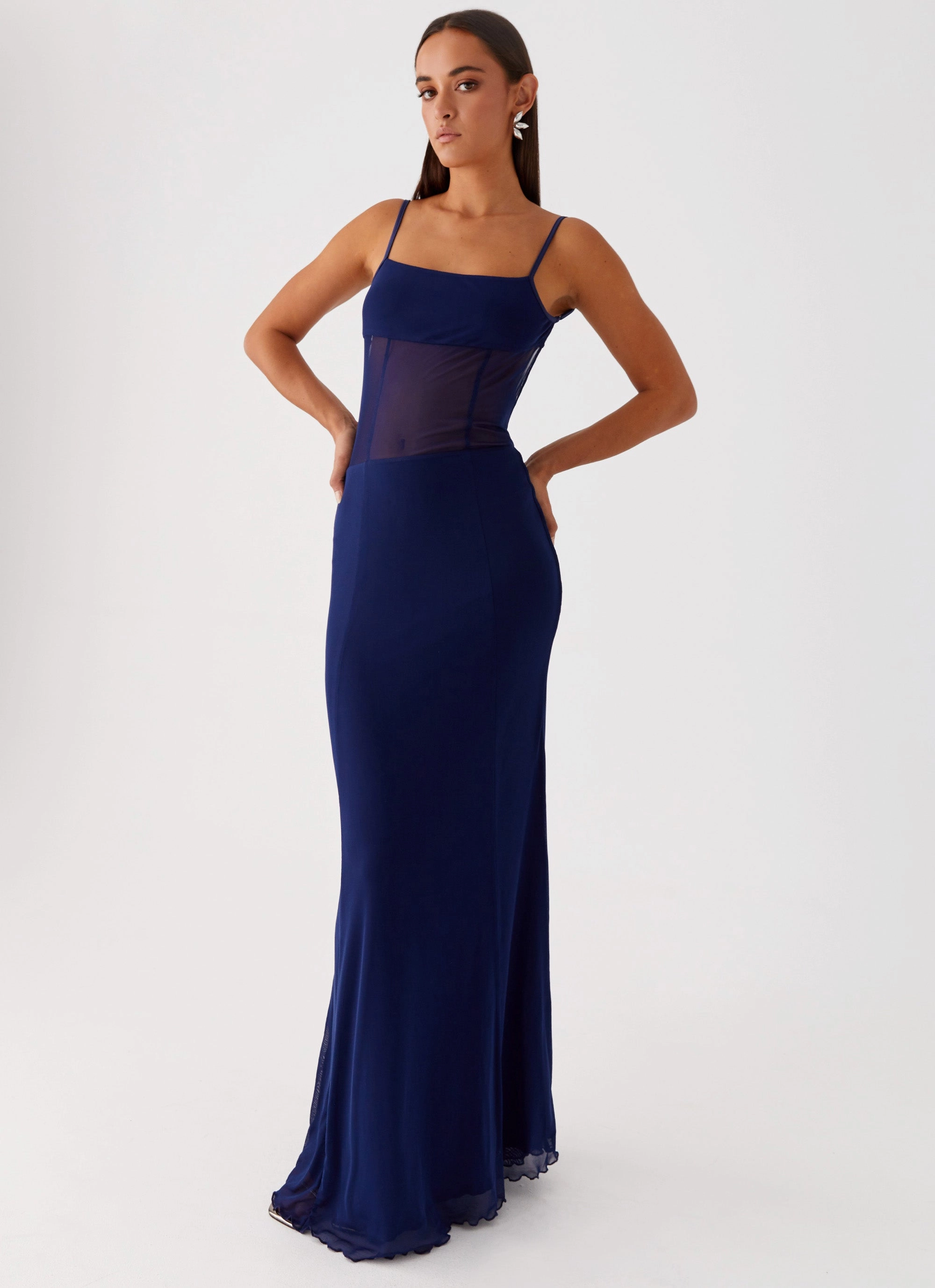 Miranda Maxi Dress - Navy Elegant Fit