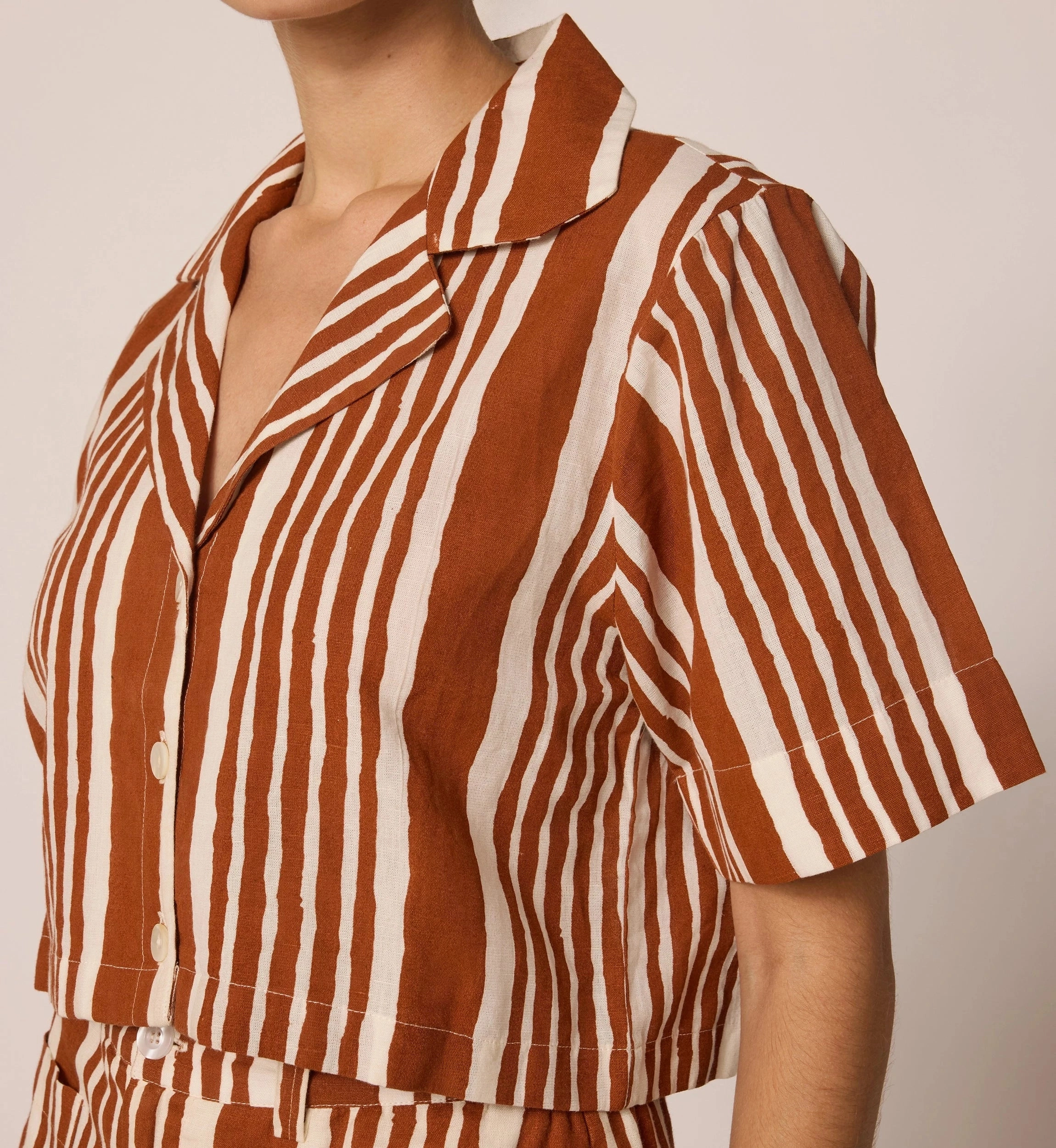 UltraLightweight Mizuki Blouse | Vecchio Stripe
