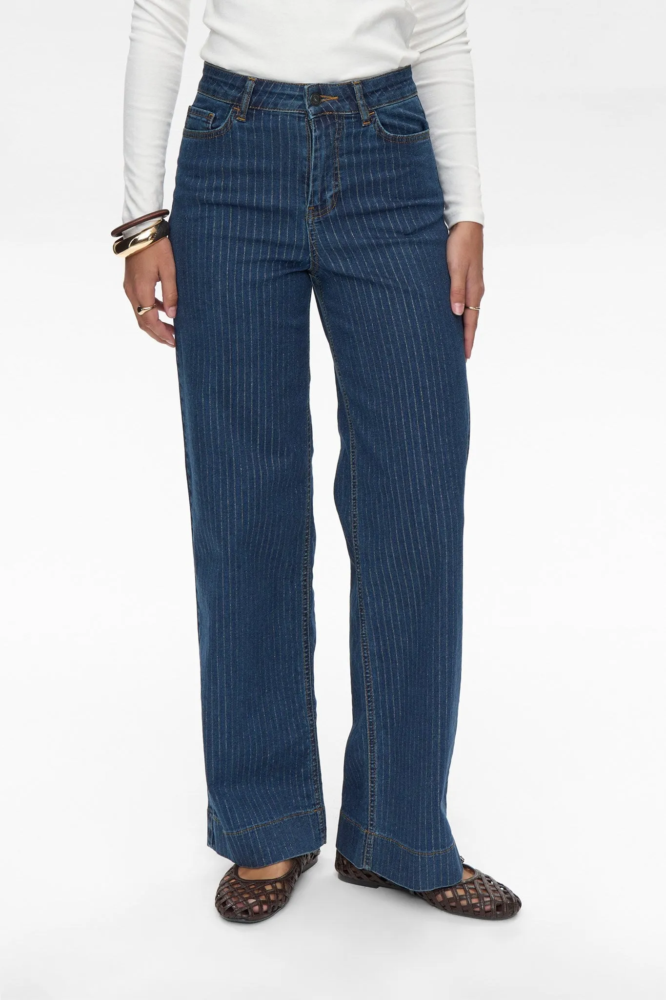 NUPARIS GLAM LONG JEANS - Dark Sapphire Friction Free Inner Lining