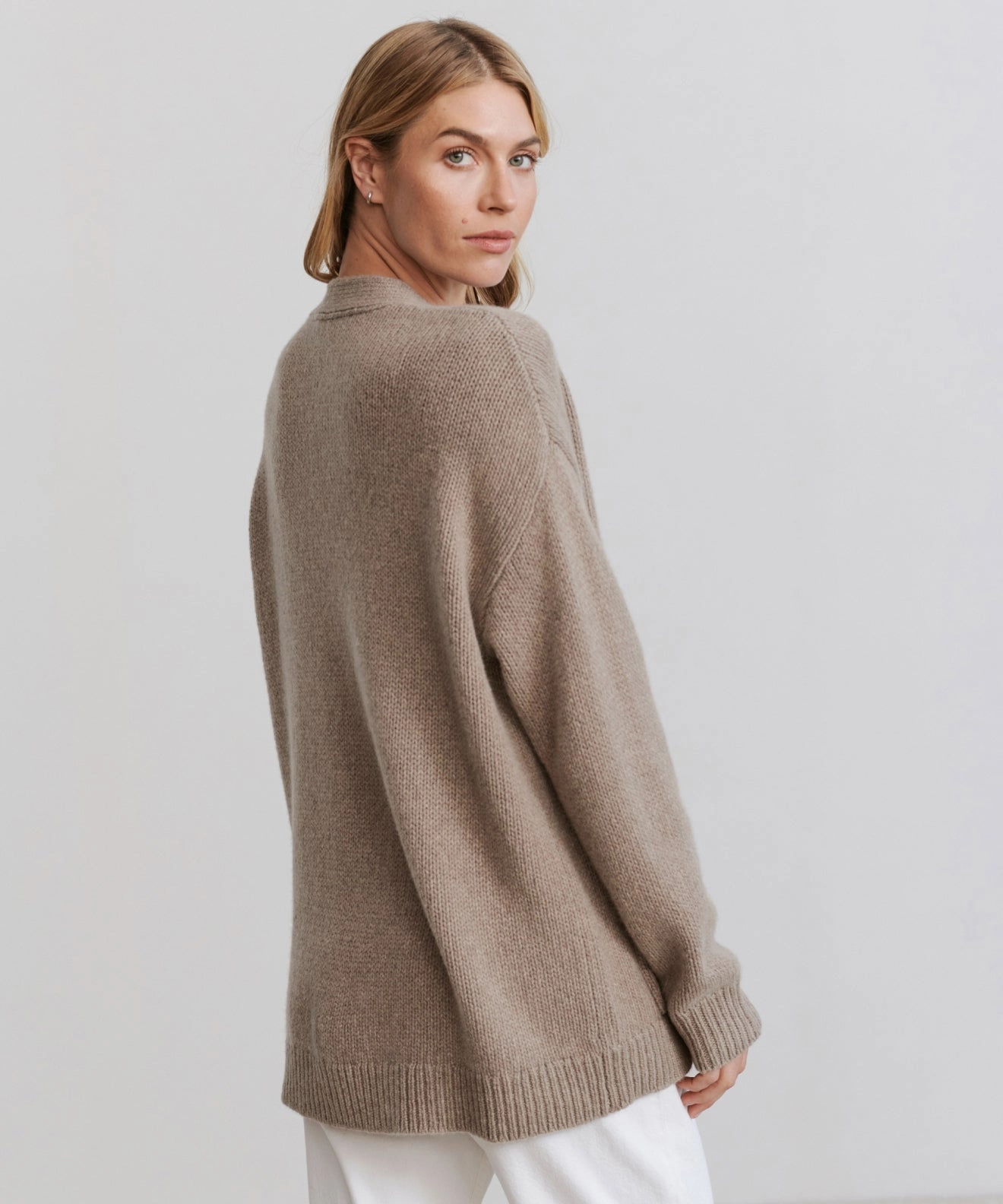 HandLinked Seams Soft touch finish Cashmere Spencer Cardigan