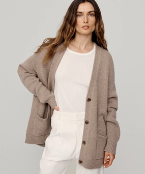 Fresh Season Microfiber Textile Cashmere Spencer Cardigan