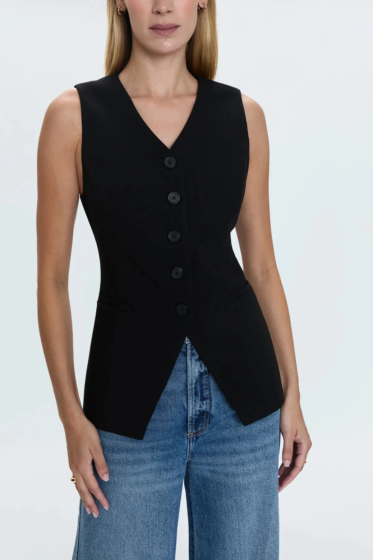 Pistola Lila Vest Layered Collar Design ResilientStretch
