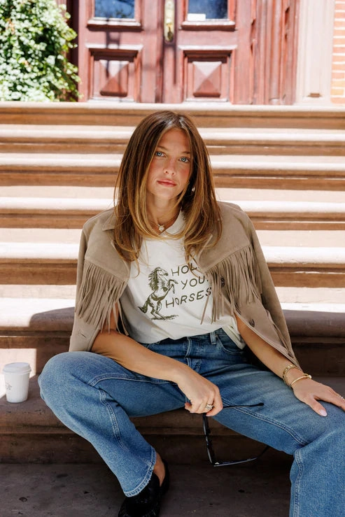 Flexible Ribbing Sunny Somewhere Everyday Tee Horses