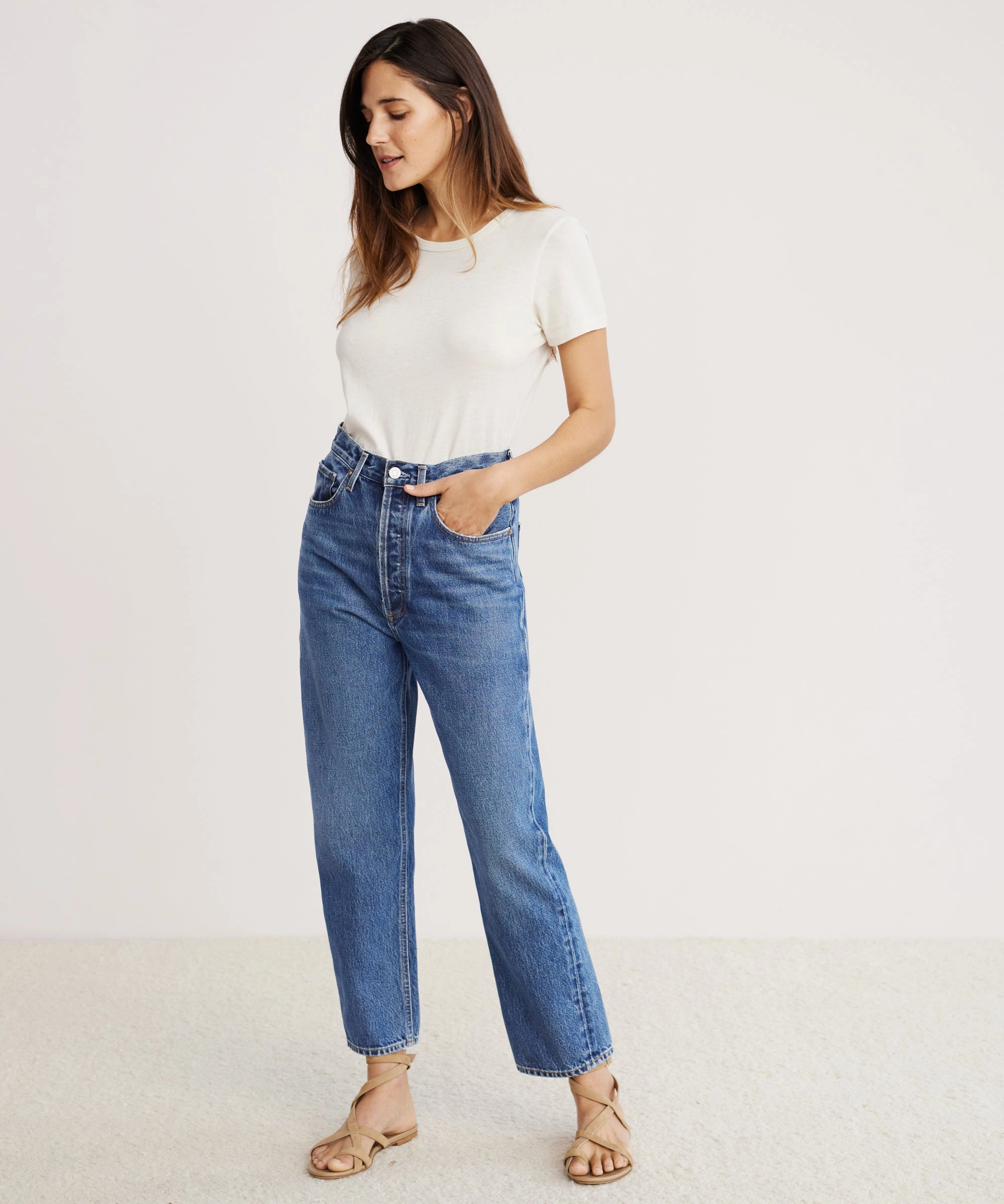 FlexibleCollar 90's Crop Jean
