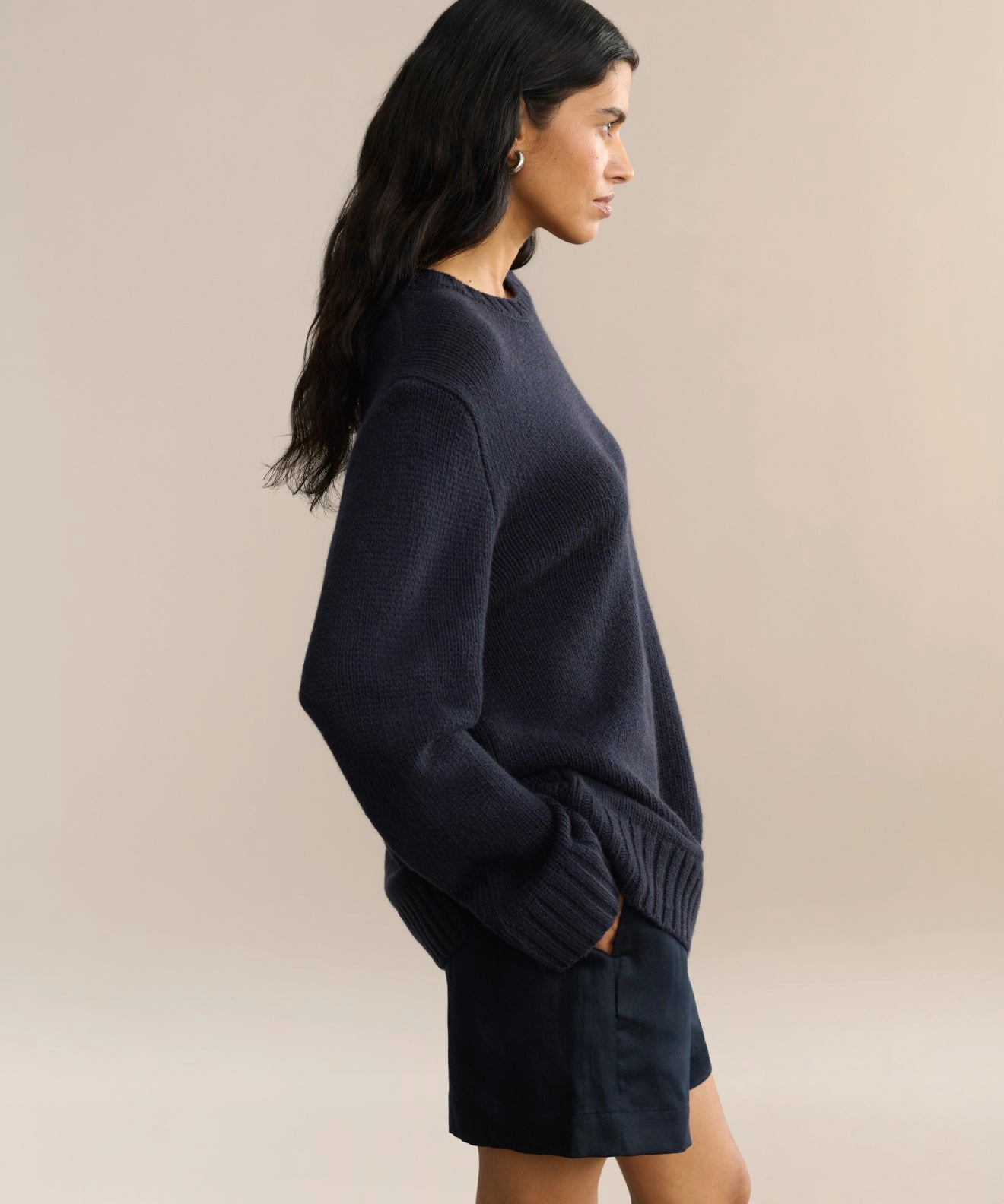 Cashmere Amelia Crewneck FourWay Stretch Design
