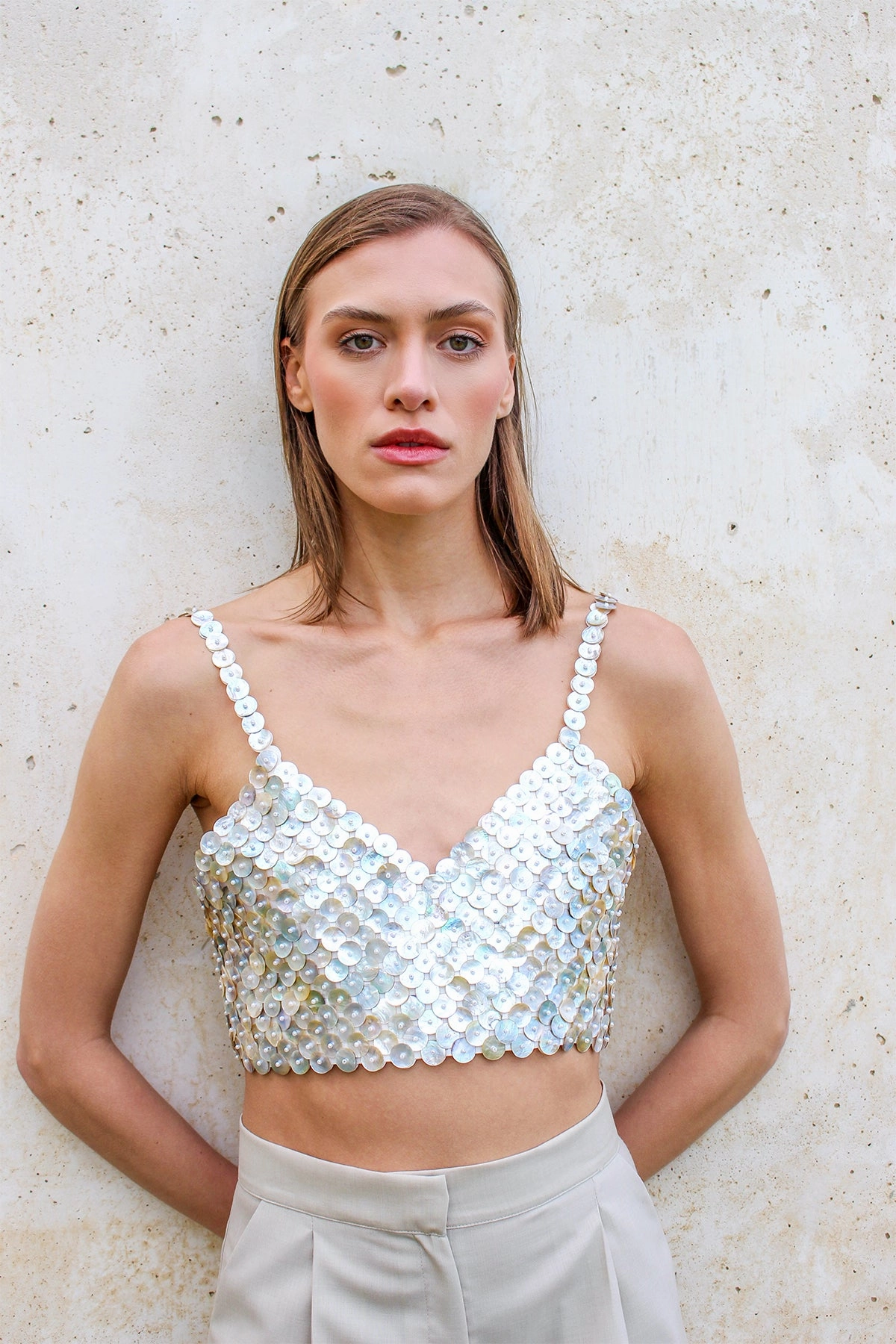 ReflectiveAccents SelfFabric Binding Ecorces De Cerisiers Top