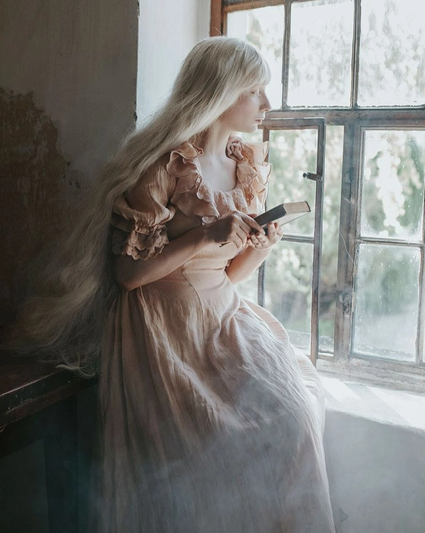 Street Comfort Elysia 15 | Lace-up linen flared dress