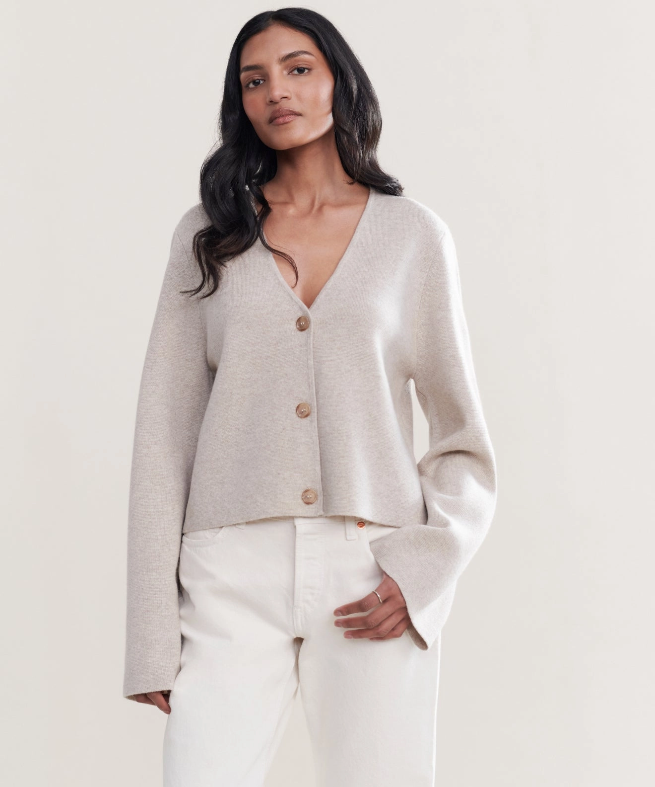 simple design Basic Layer Chelsea Cardigan