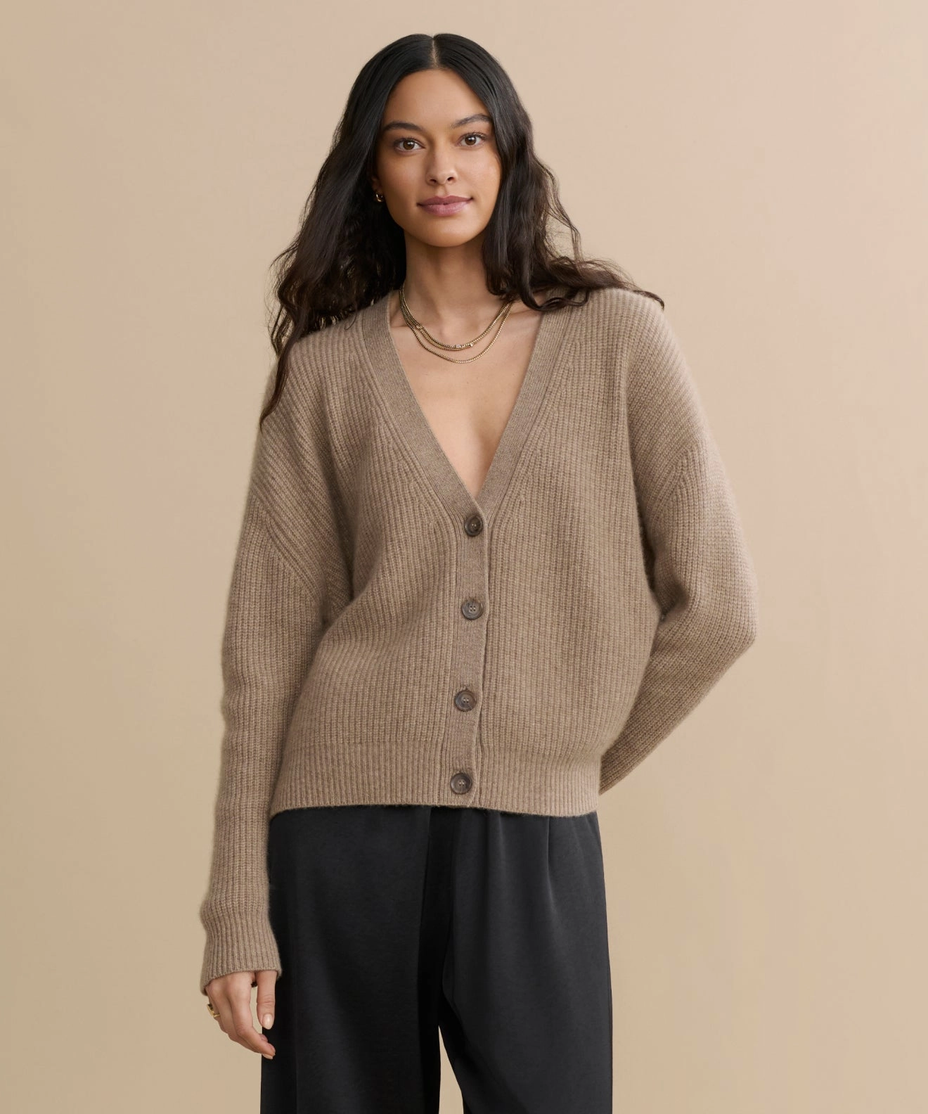 early morning Cropped Cashmere Cocoon Cardigan
