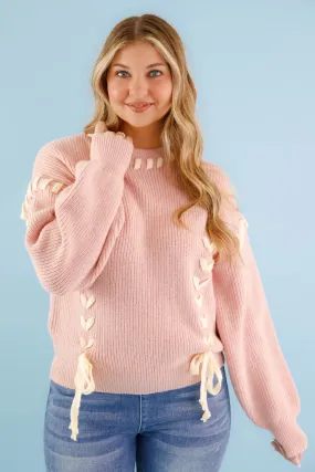 Soft Touch Stylish Jacket Moment In Time Sweater-Blush