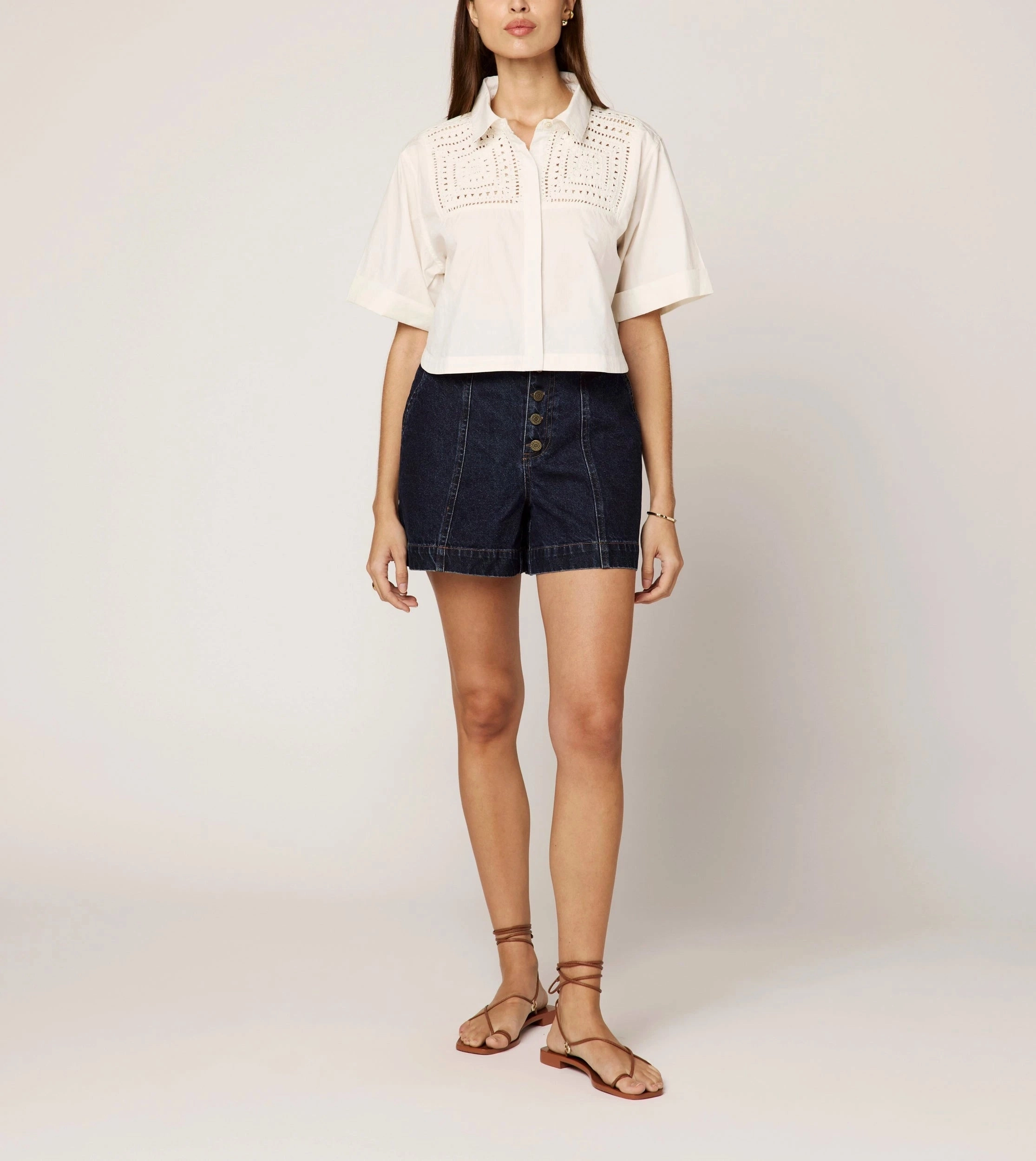 Montana Blouse | Ivory Basic Long Sleeve