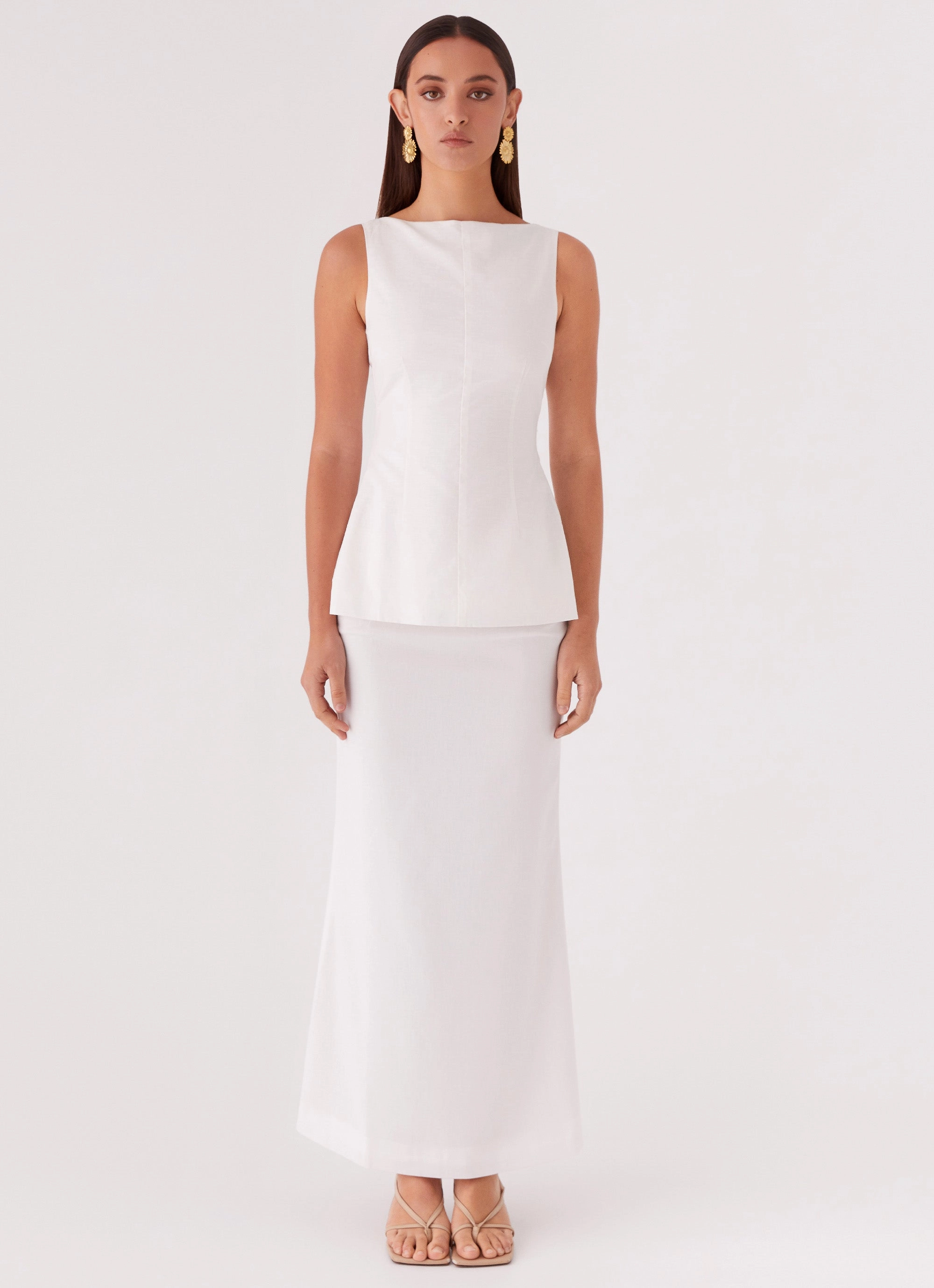 UV protection coating Mooney Linen Top - White