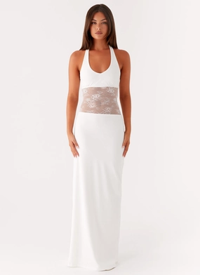 Luxe Fabric Main Focus Maxi Dress - White