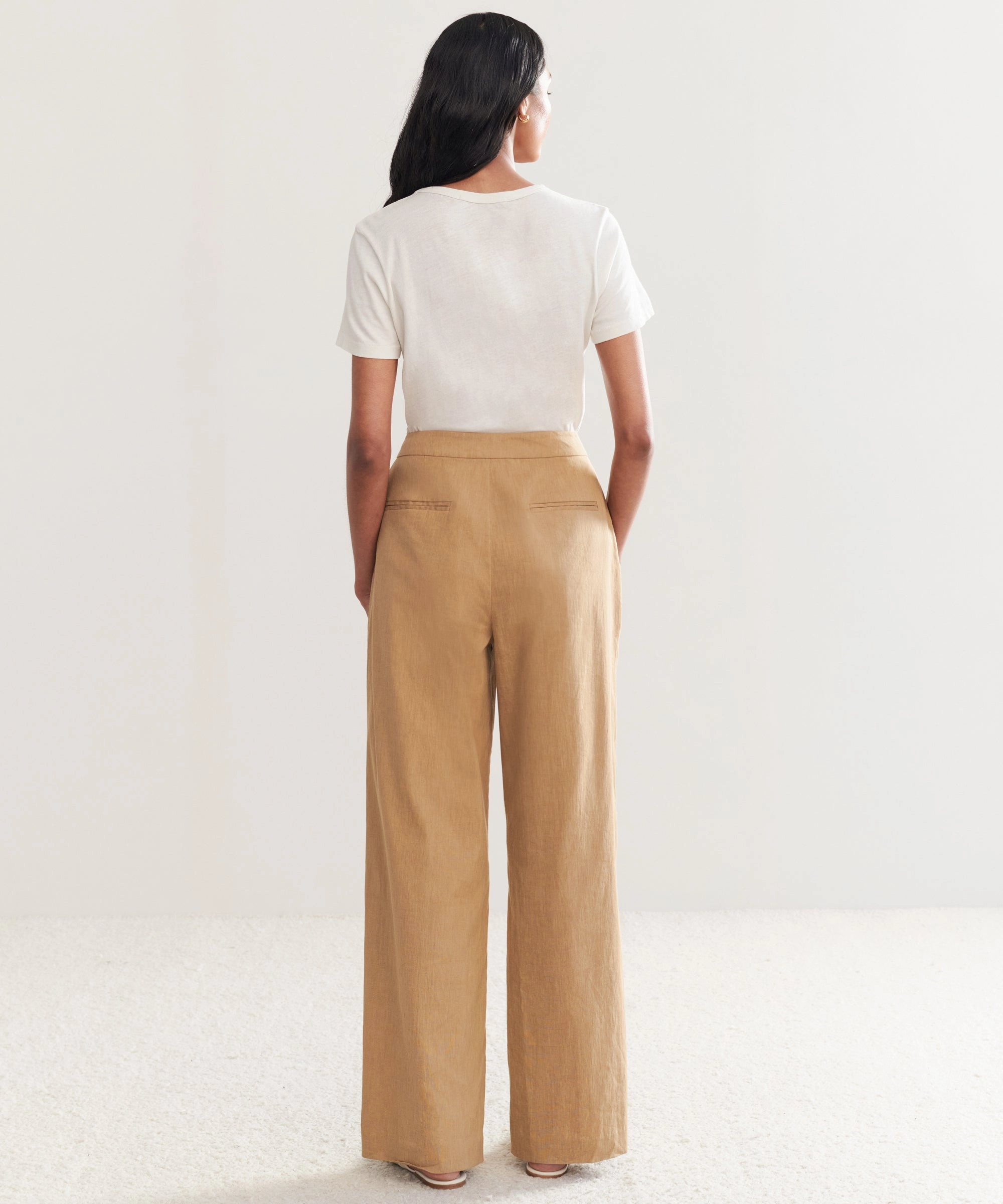 Linen Keaton Pant StretchableKnit Casual Blouse