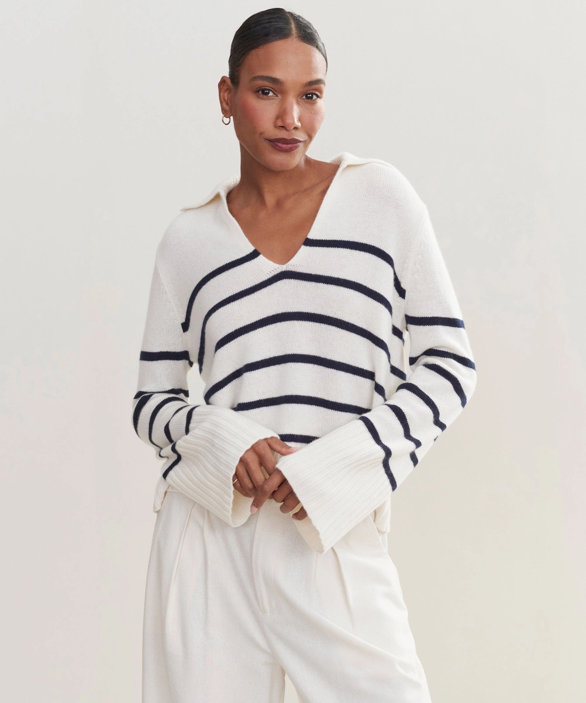 Modern Texture Cashmere Frances Polo