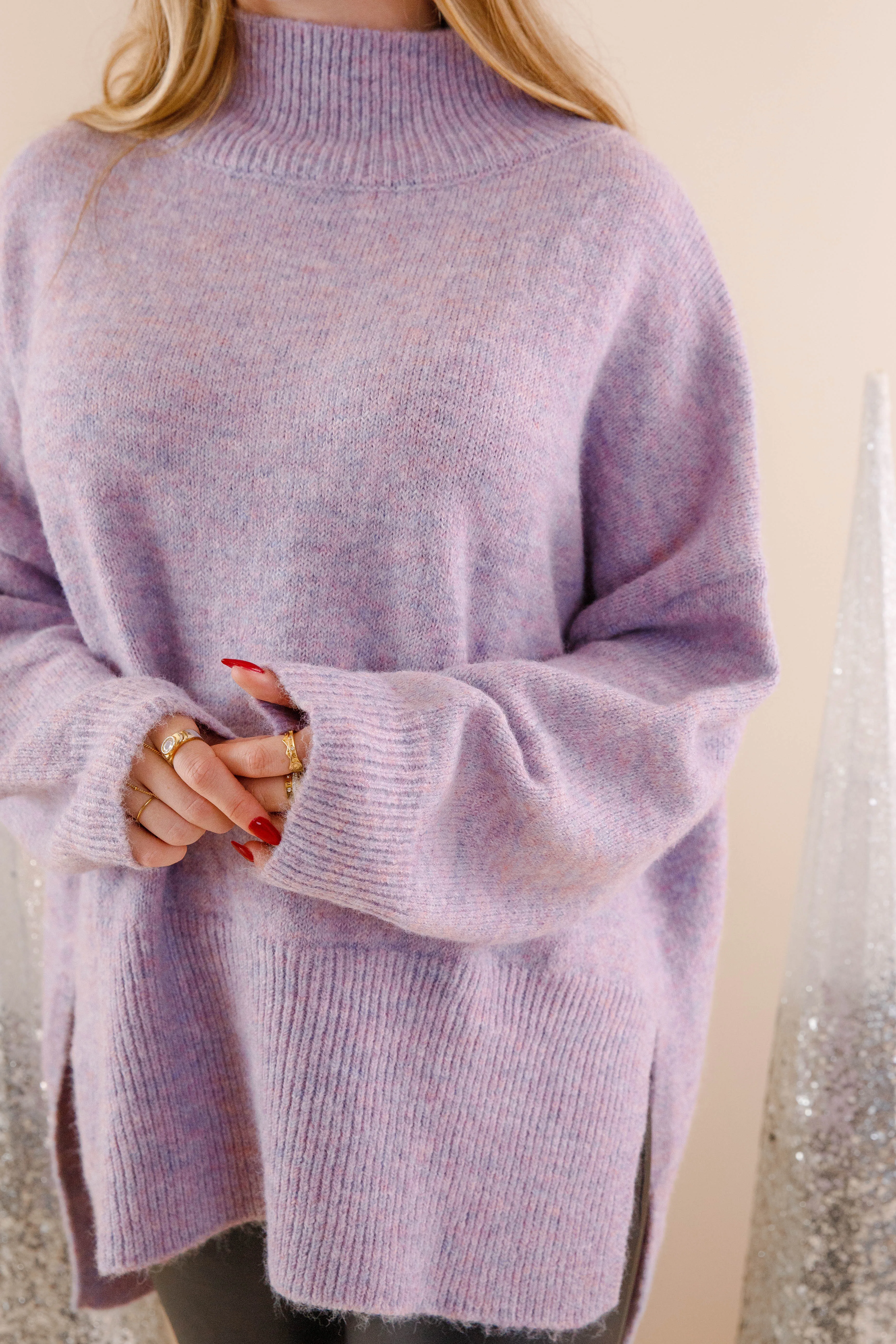 GarmentWashed Softness Cozy Activities Sweater-Lilac