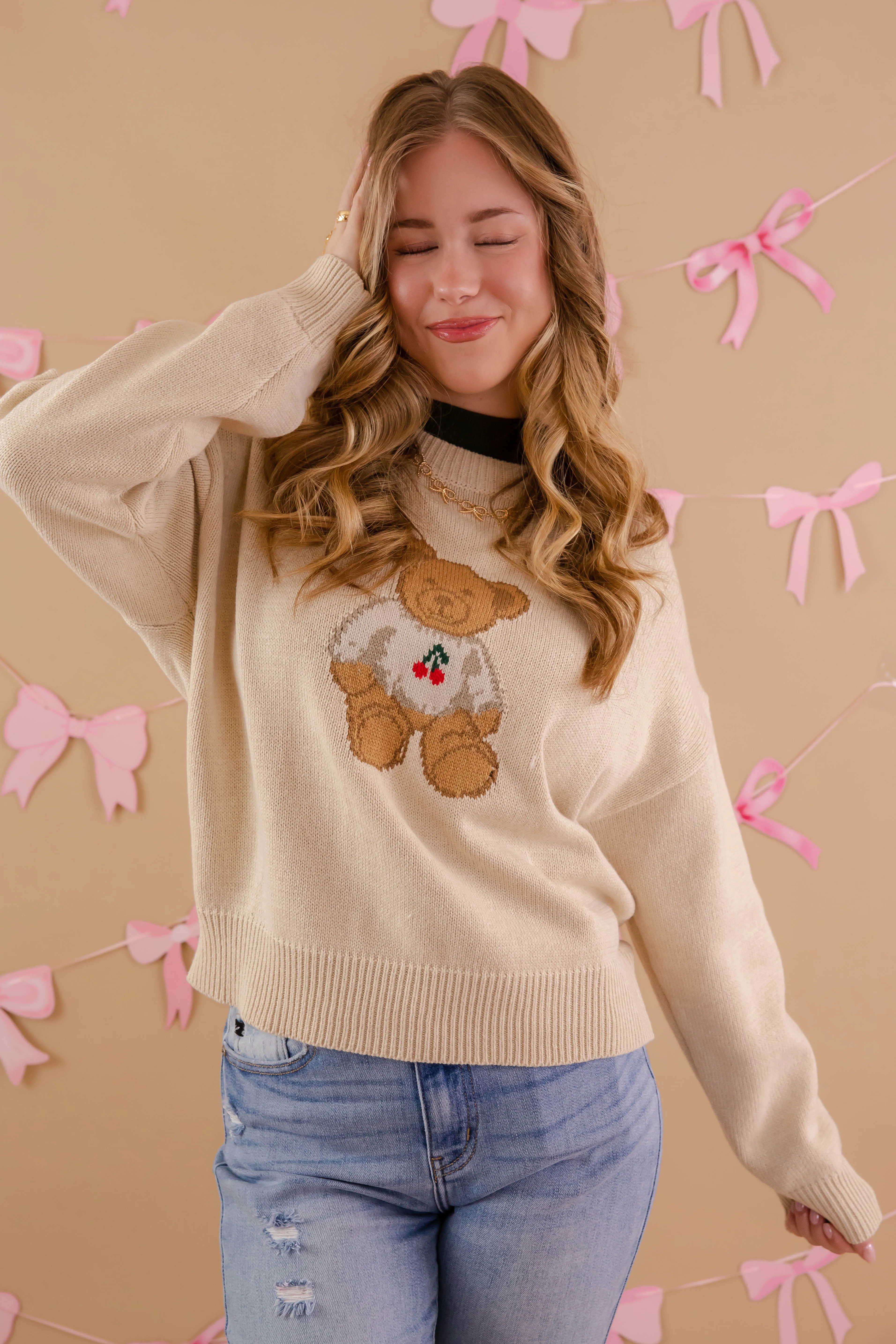 DoubleStitching Comfortable Look My Reassurance Sweater-Mocha