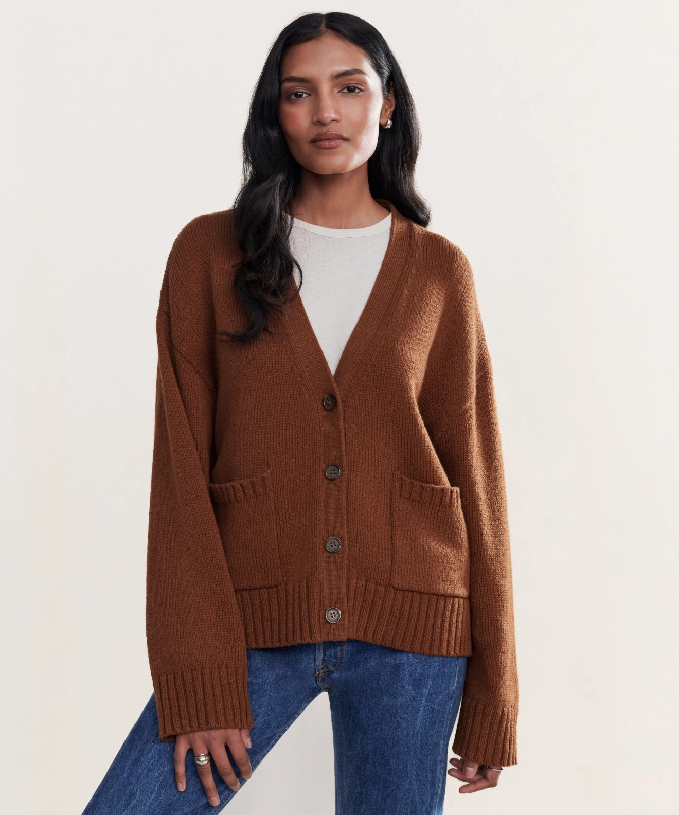 Barrett Cardigan Essential Layer Interlock Knit Structure