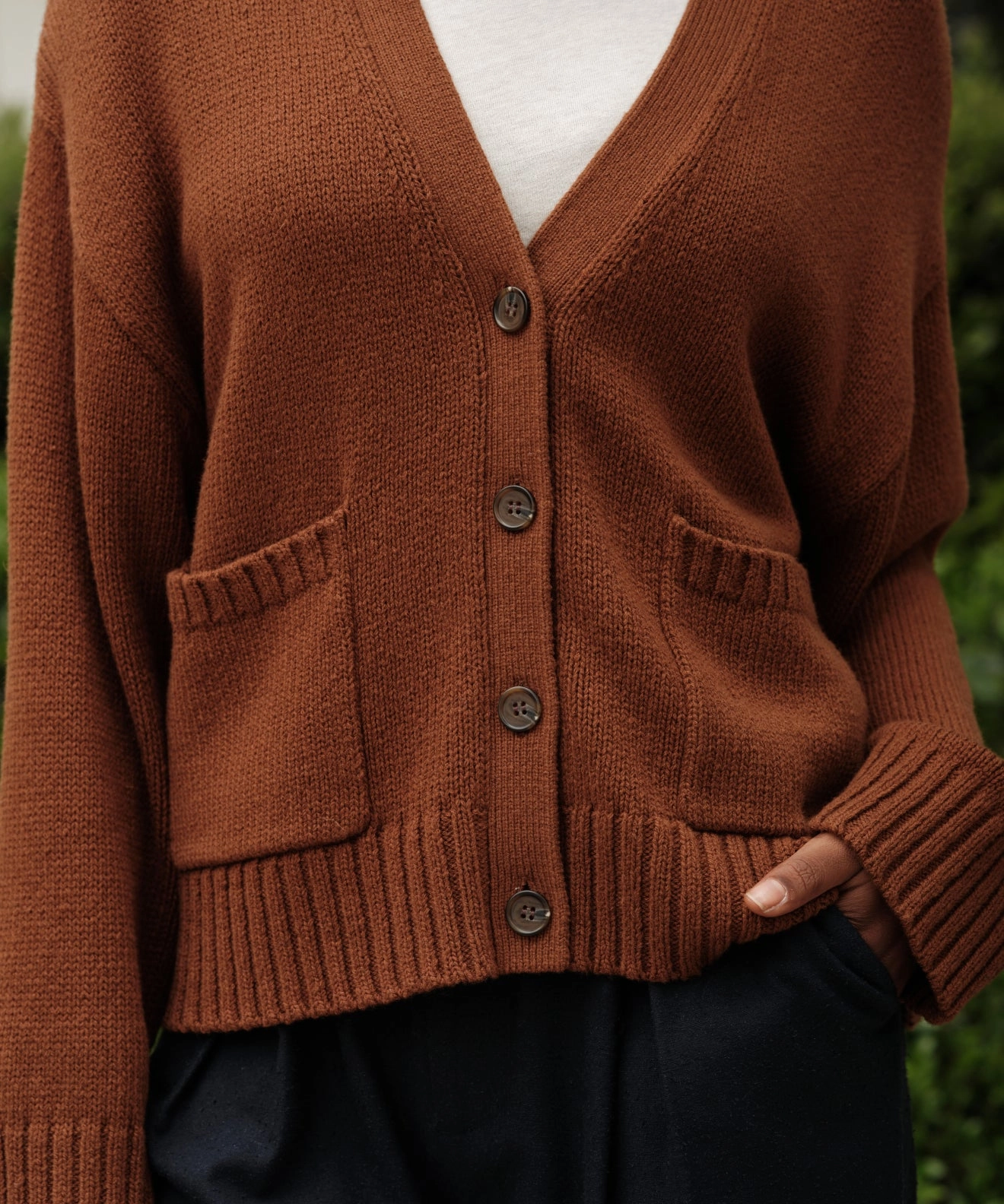 Interlock Knit Structure Barrett Cardigan
