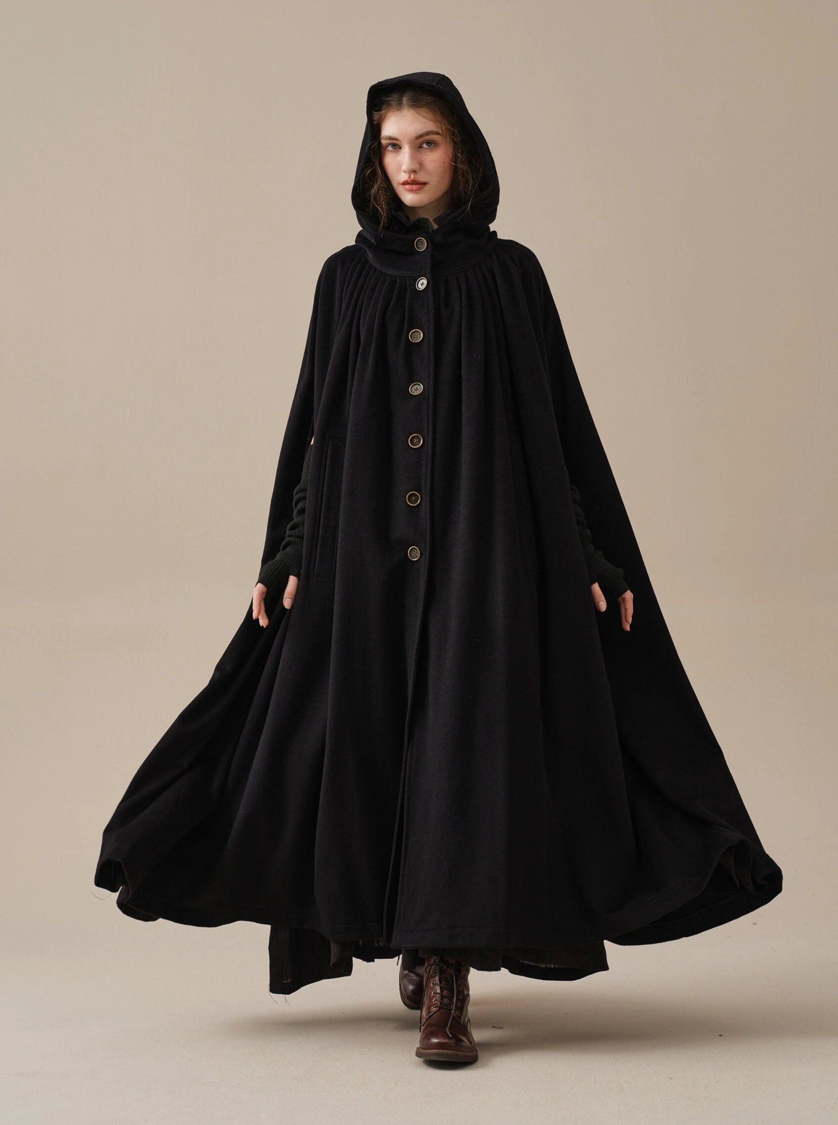 ARIEL 14 | HOODED WOOL CLOAK COAT Sweater Care Guide
