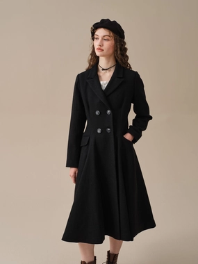 Multi Panel SoftTouch Material The Roman Holiday 17 | 100% wool classic coat