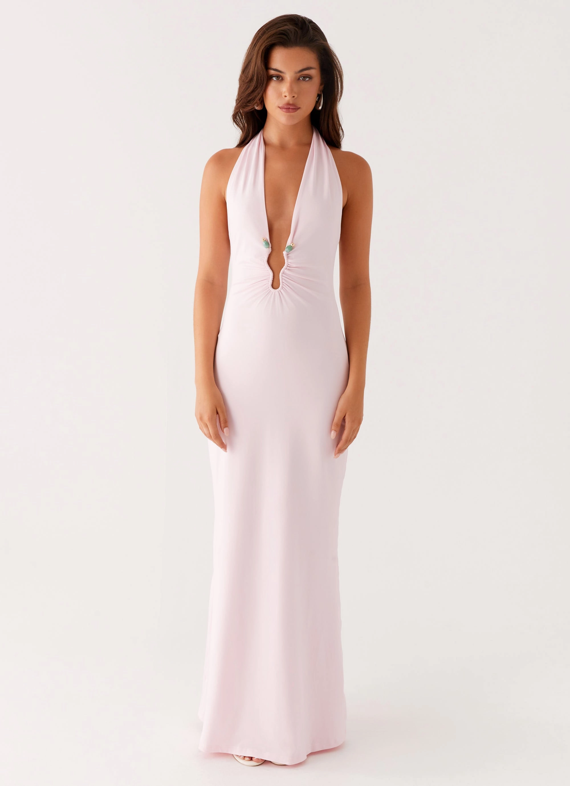 Nicola Maxi Dress - Pink Relax Style Sharp Profile