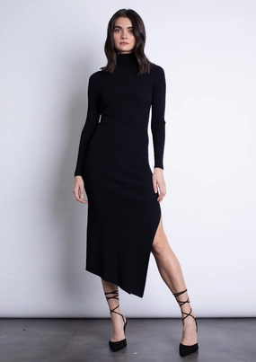 FlatlockSeam Modern Lines Nicole Midi Knit Dress