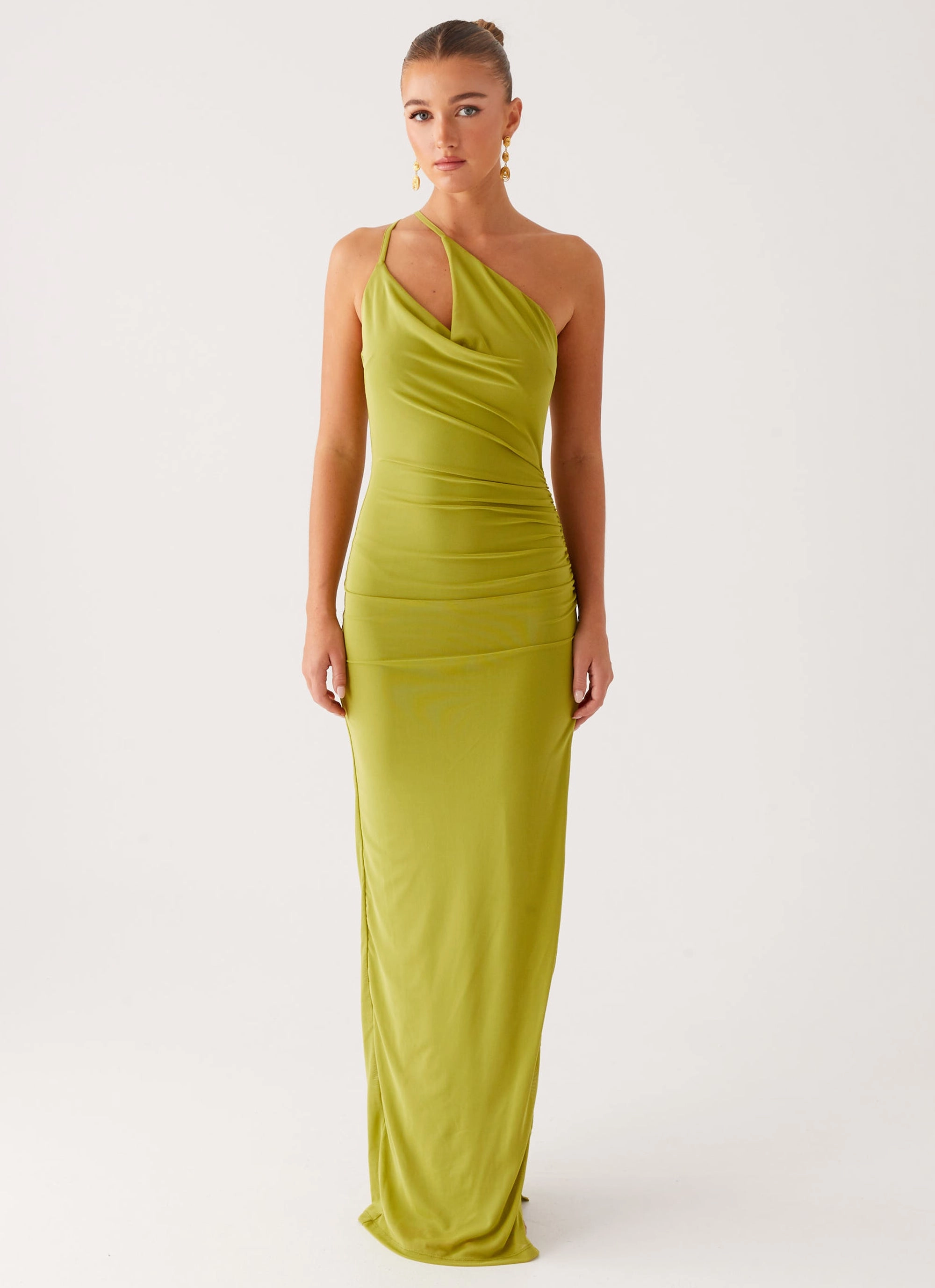 Lamara Maxi Dress - Green Dropped-Waist