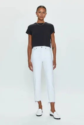 Streetwear vibe Pistola Charlie High Rise Straight Jeans - White Vintage