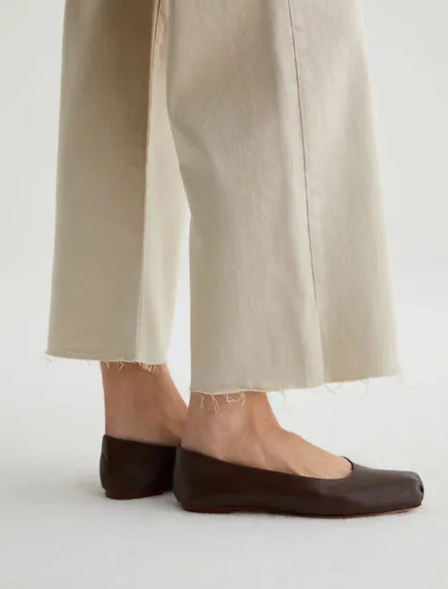 AG Saige Wide Leg Crop - Sulfur Desert Rock Subtle Detail