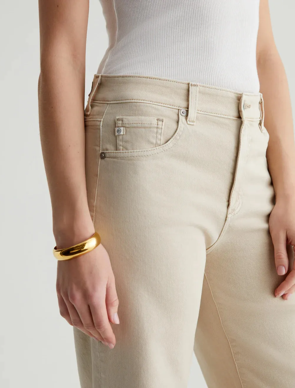 AG Saige Wide Leg Crop - Sulfur Desert Rock Weekend Ready Wear Anytime