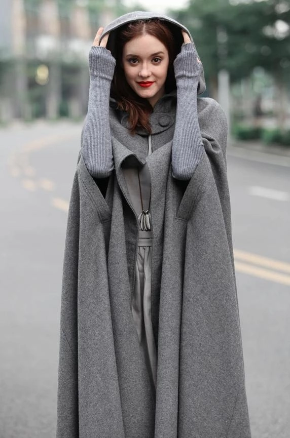 Outlander 2020 | 100% Wool Cloak Coat Classic Ready Drop Shoulder Design